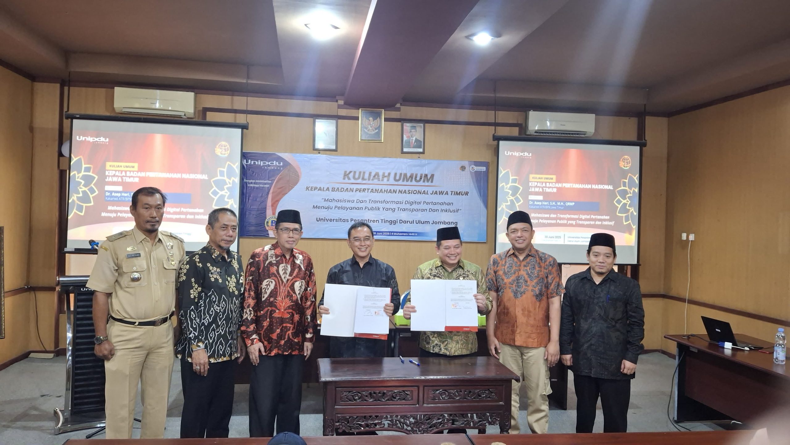 Gandeng BPN Jatim, Unipdu Jombang Bekali Mahasiswa Peran Penting Transformasi Digital Pertanahan
