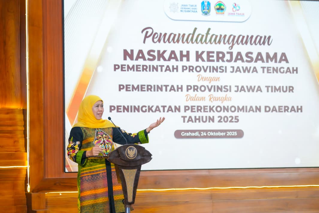 Gubernur Khofifah Ajak Jatim dan Jateng Bangun SDM Unggul Menuju Indonesia Emas 2045