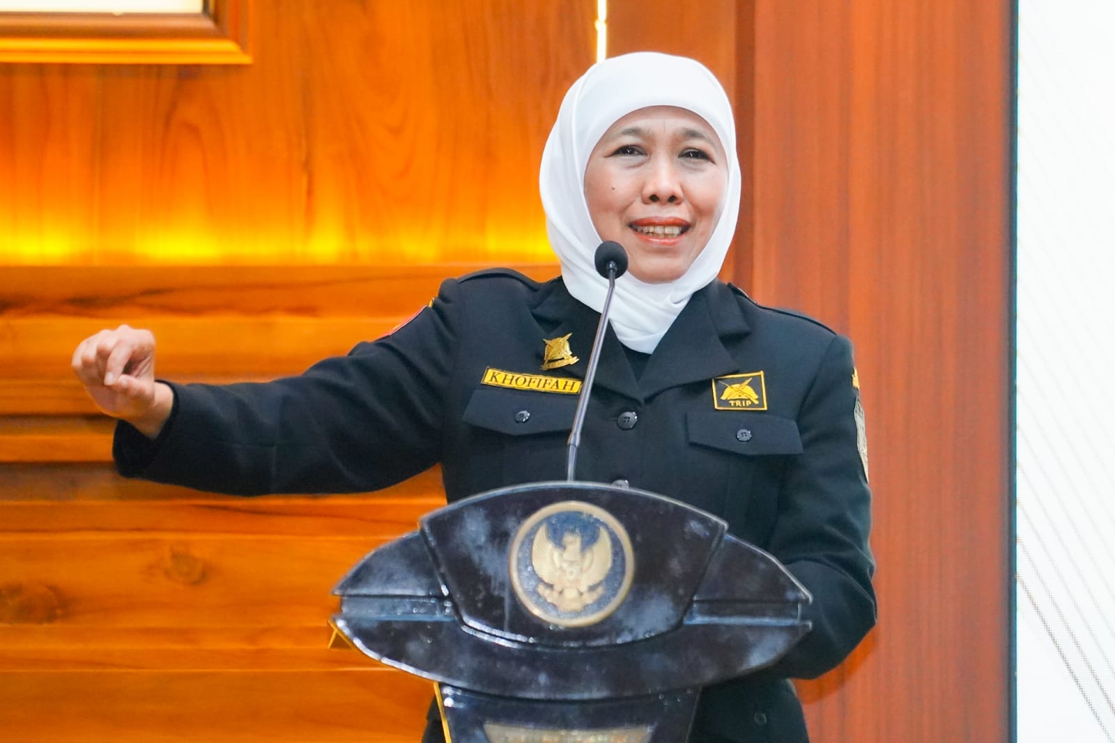 Gubernur Khofifah Tekankan Nasab Pejuang Jadi Pintu Menyambung Semangat Kebangsaan yang Berkelanjutan Hingga Generasi Mendatang