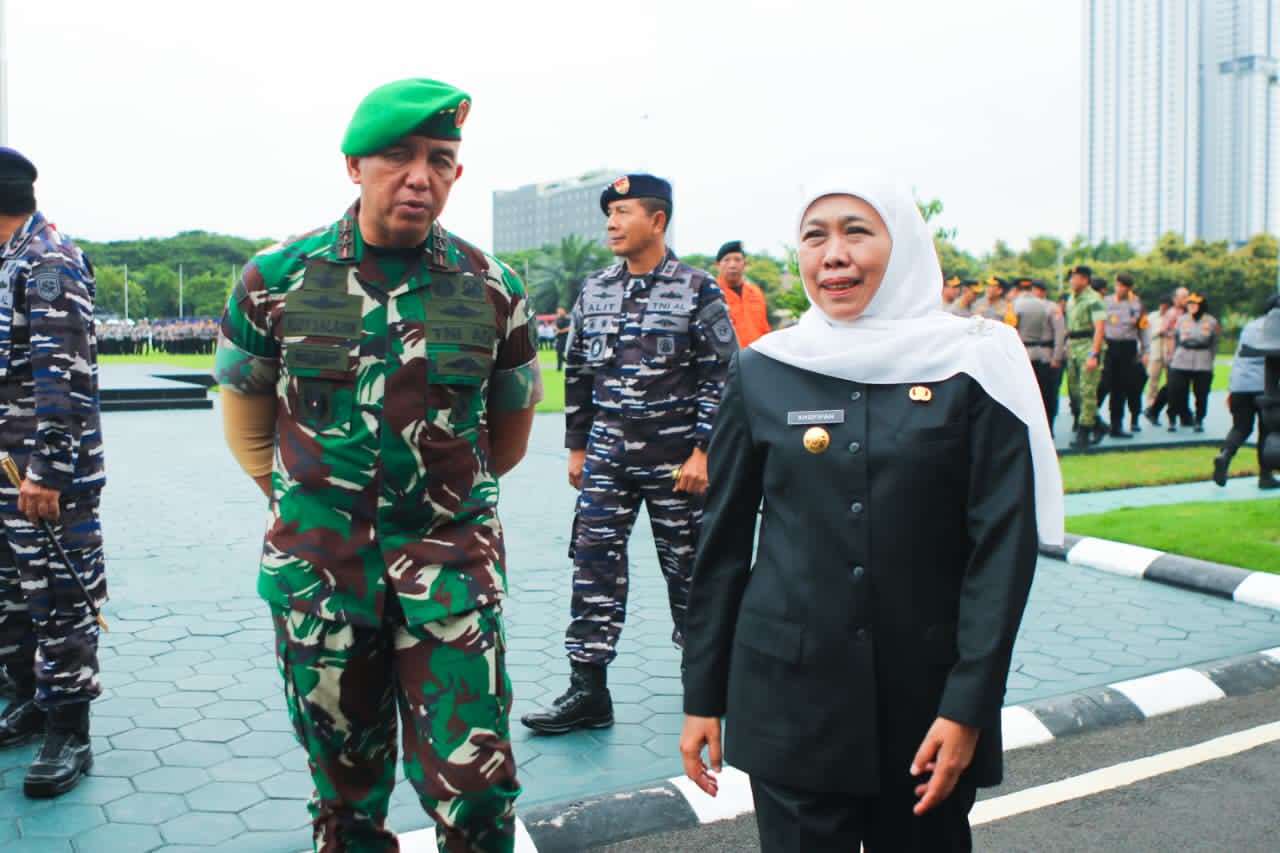 Gubernur Khofifah Ingatkan Pengamanan Nataru Tanggung Jawab Bersama Seluruh Unsur Pengamanan