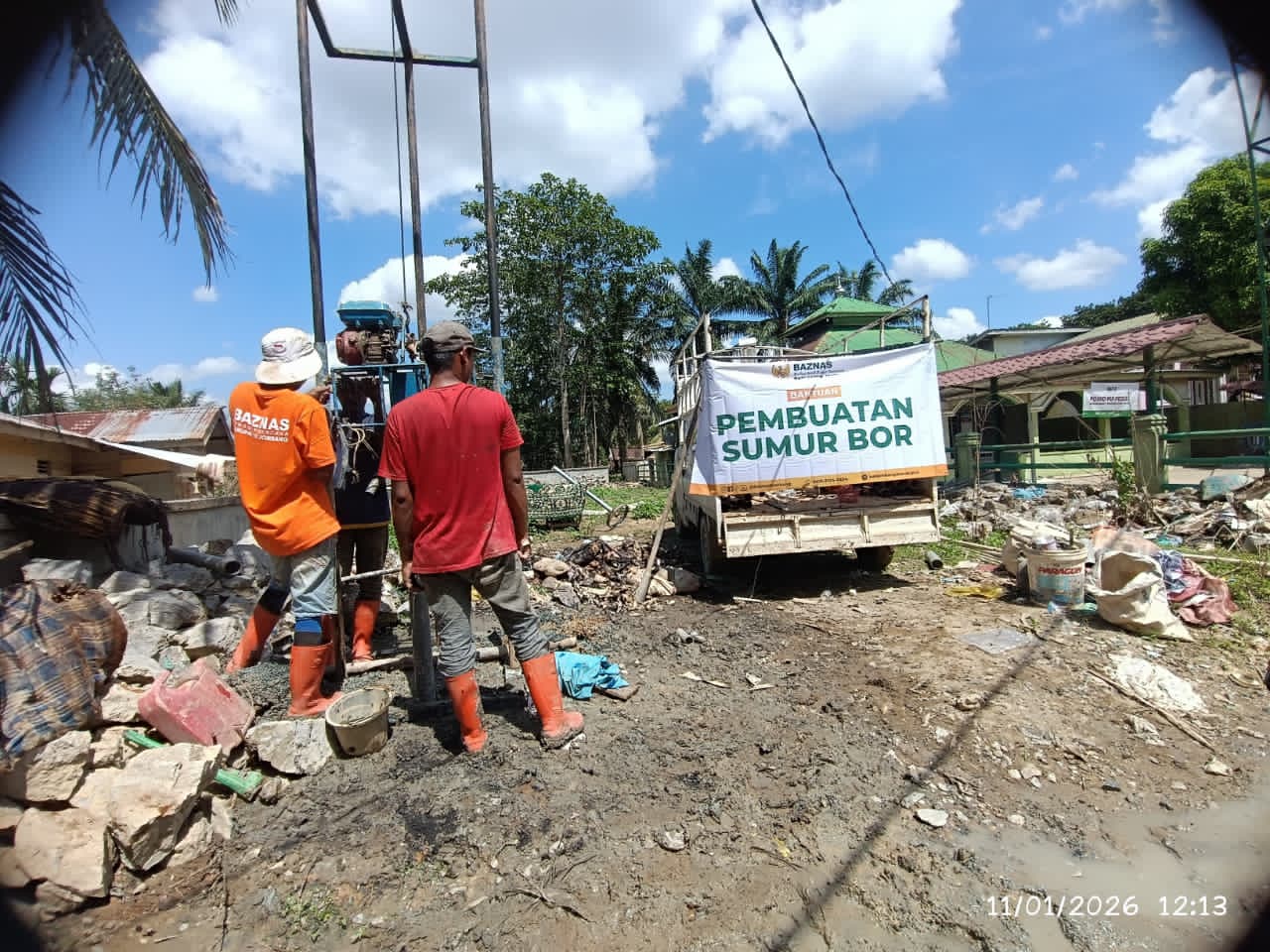 Khidmah Kemanusiaan Baznas Jombang Hadir Lewat Sumur Bor di Aceh Tamiang