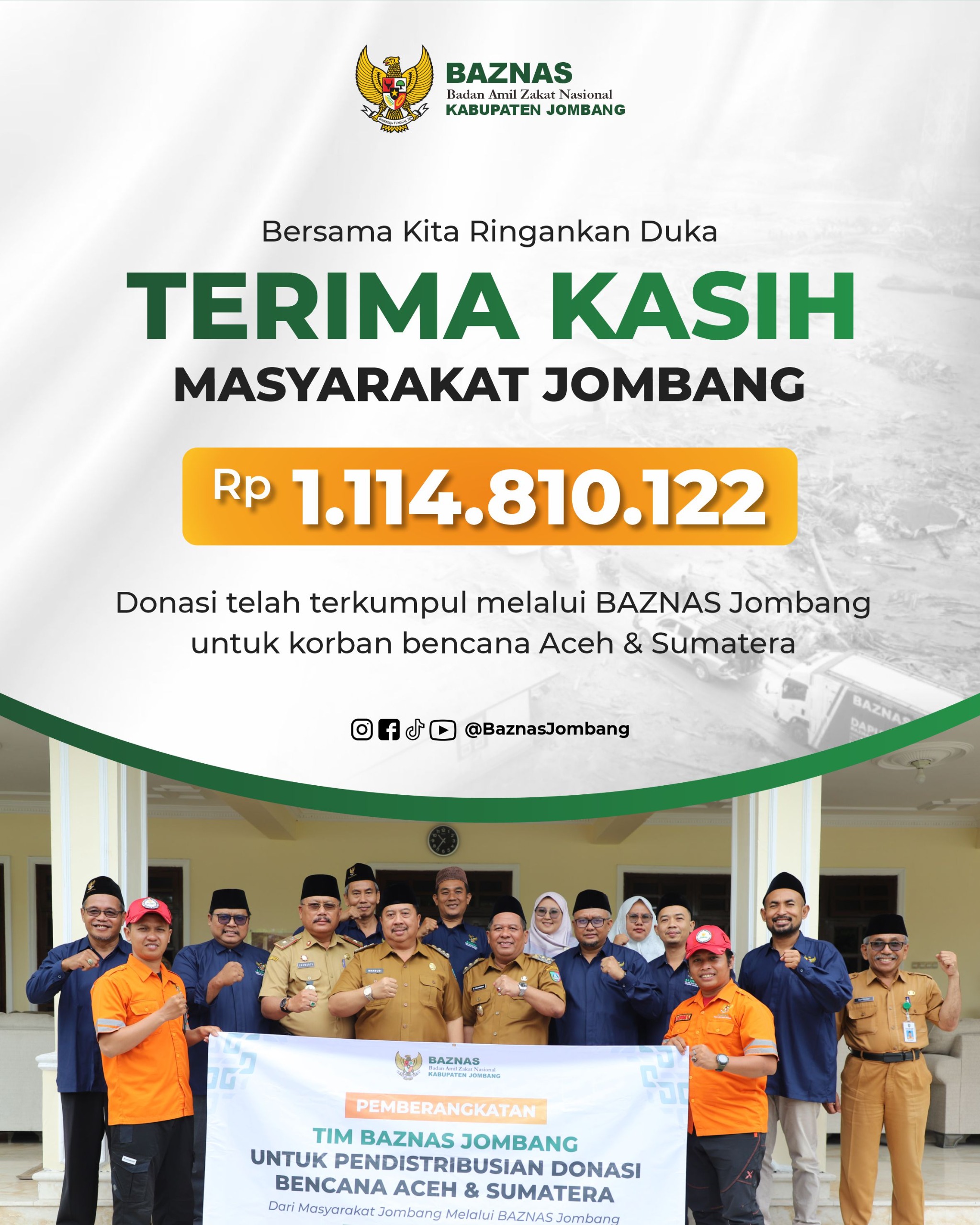 Amanah Warga Kota Santri Mengalir ke Aceh Lewat Misi Kemanusiaan Baznas Jombang