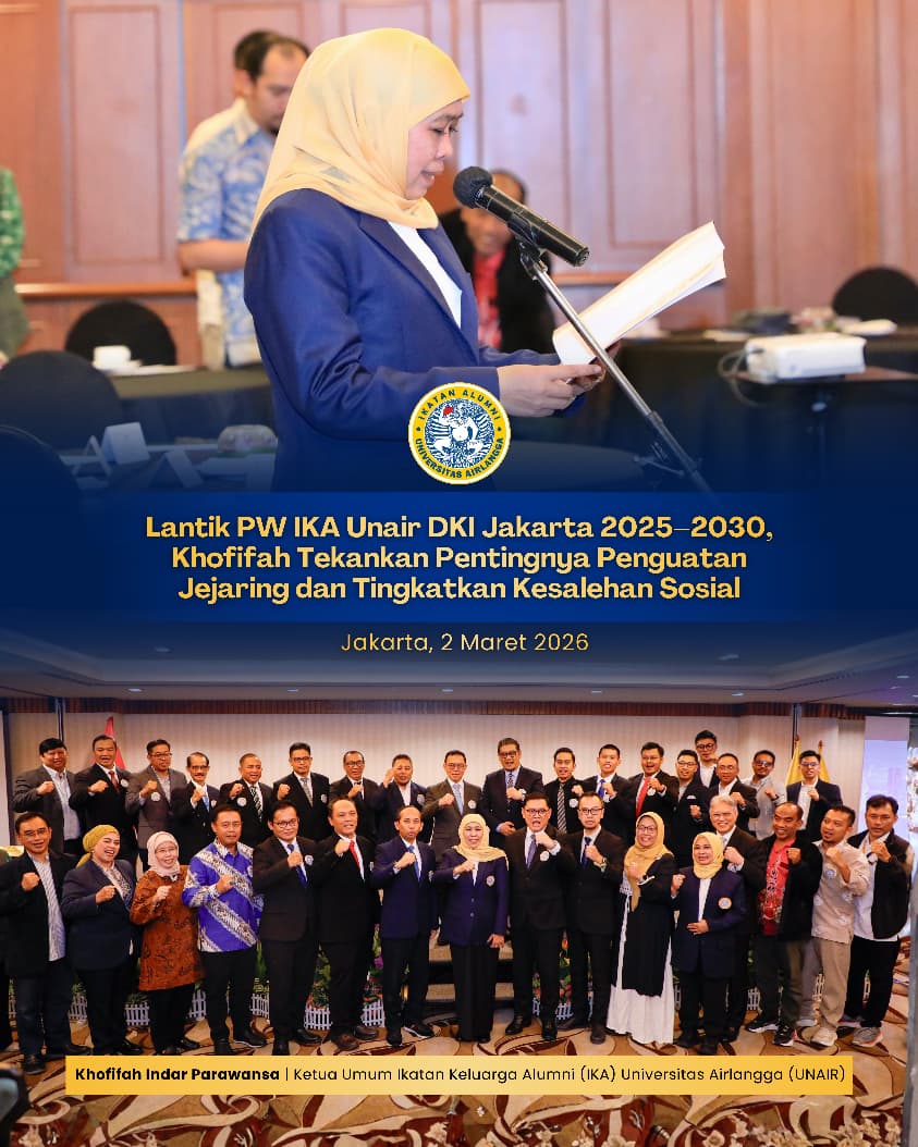 Khofifah Indar Parawansa Ajak Alumni Unair Perkuat Kolaborasi dan Kontribusi bagi Masyarakat