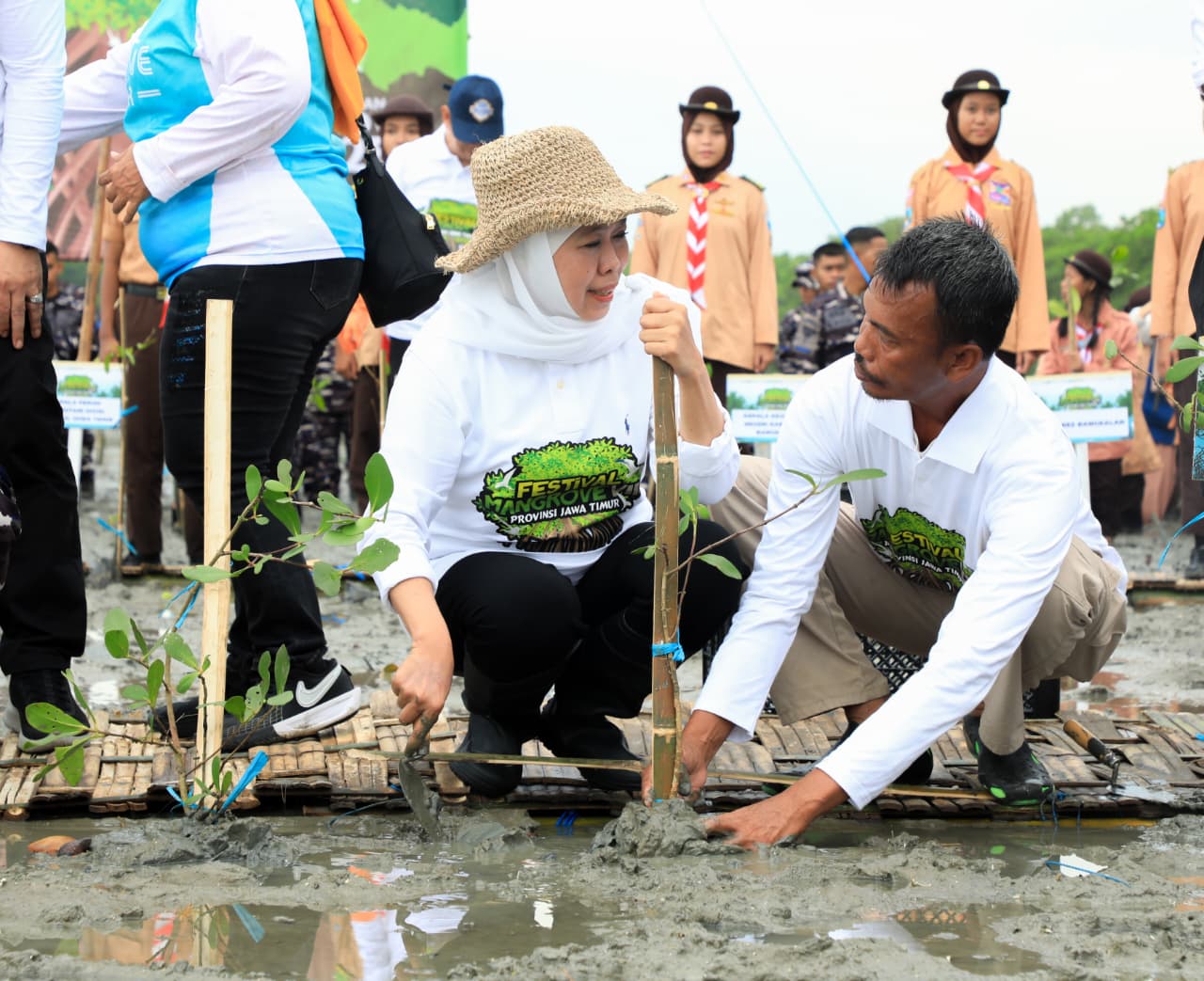 Sukses Turunkan Lahan Kritis, Gubernur Khofifah Komitmen Perkuat Festival Mangrove dan Edukasi Lingkungan